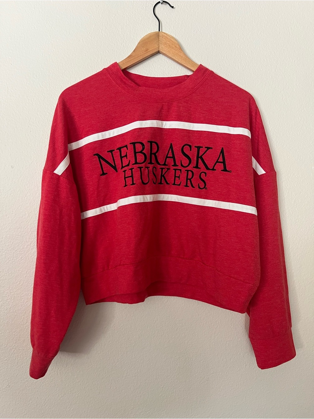Nebraska Huskers Women's Red Crew Neck Sweater